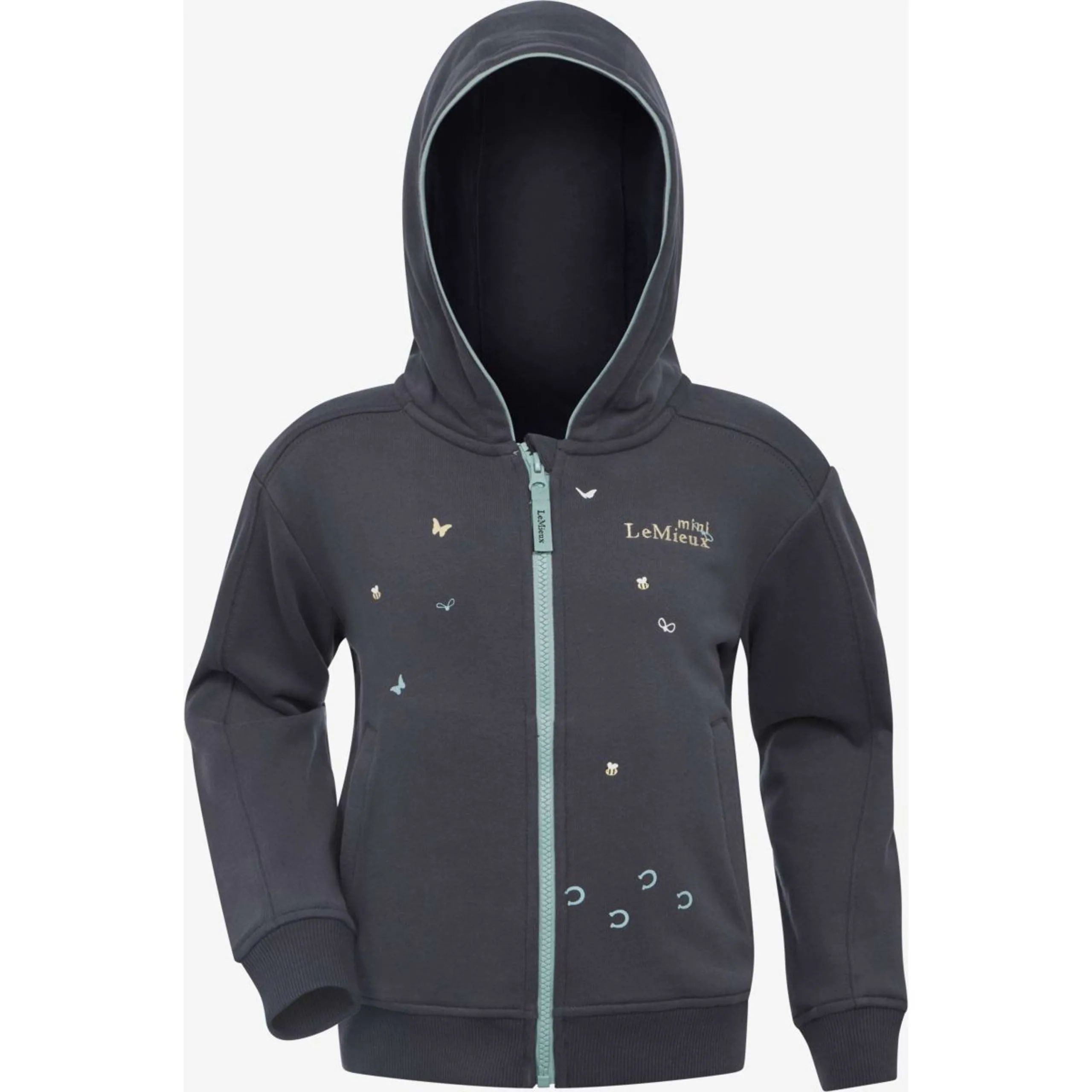 LeMieux Pull col Hoodie Charlie Zip Enfants Dusk Blue