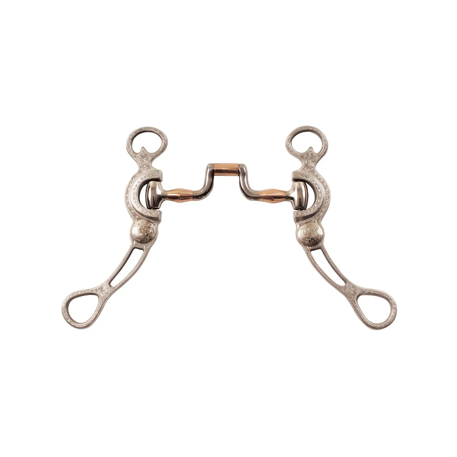 Mors western snaffle pour cheval en aluminum avec joues en cuivre en cuivre FG