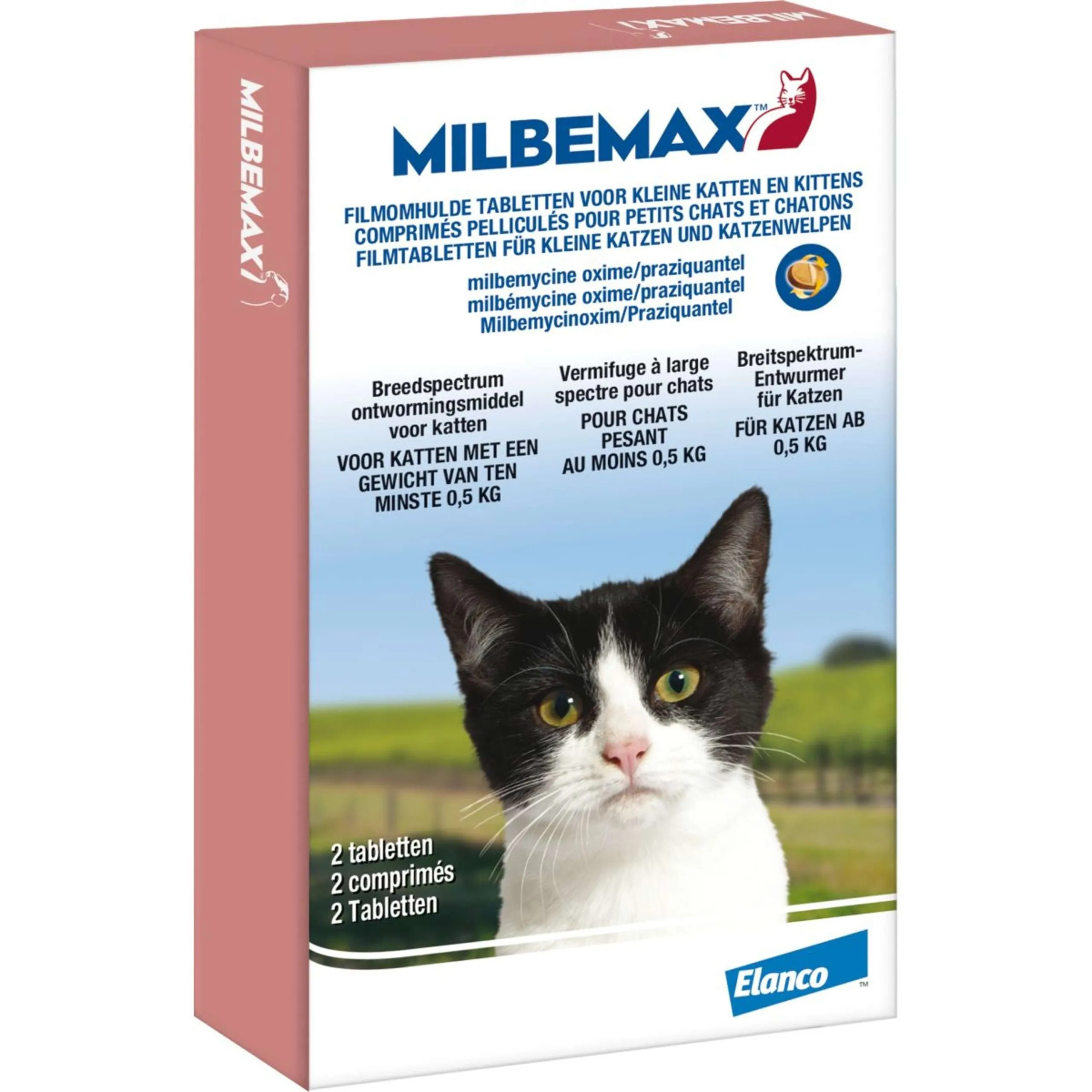 Milbemax Comprimés Vermifuges Chaton/Chat Petit 0,5-2kg 2 Pièces