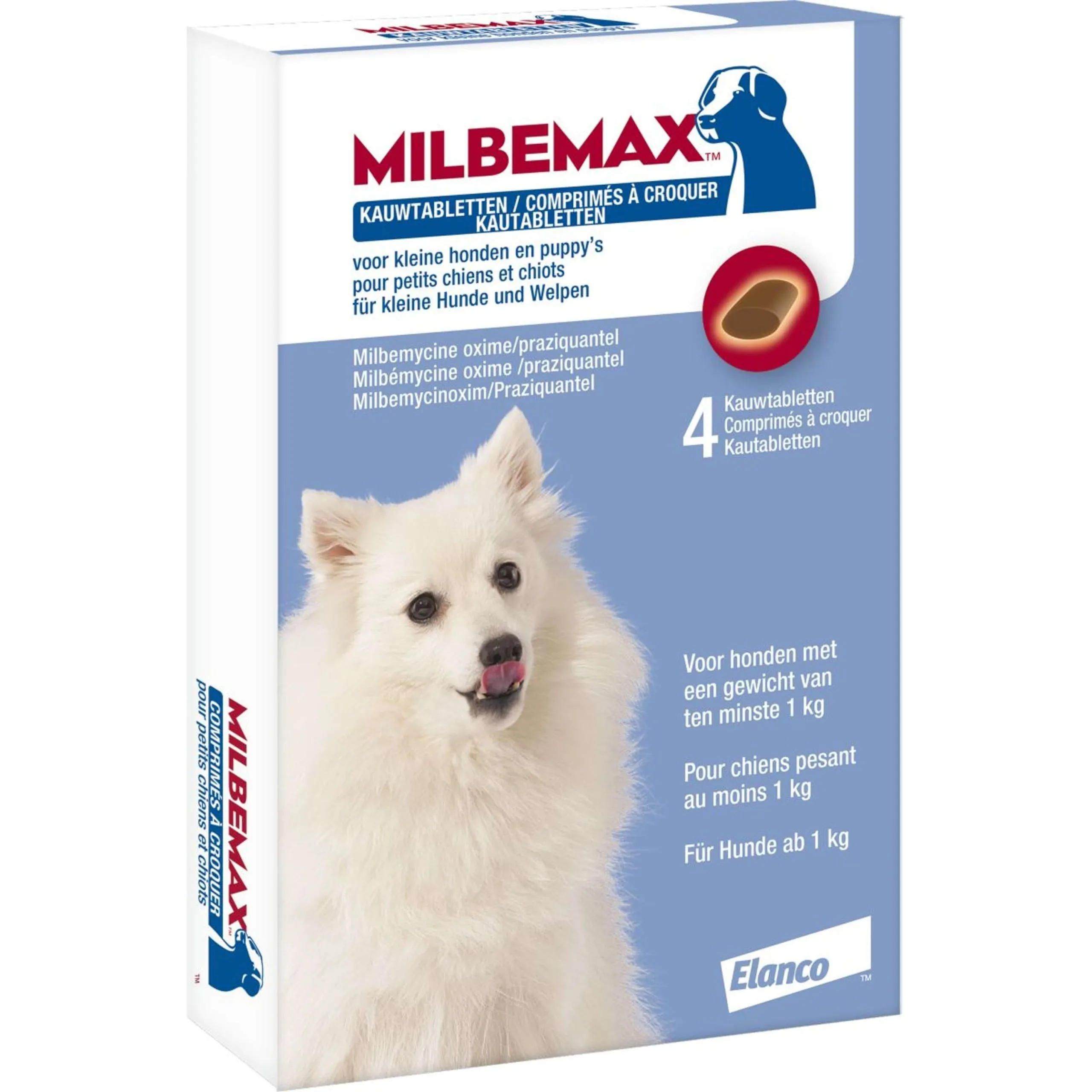 Milbemax Comprimé à Mâcher Savoureux Petit Chien/Puppy 4 Comprimés