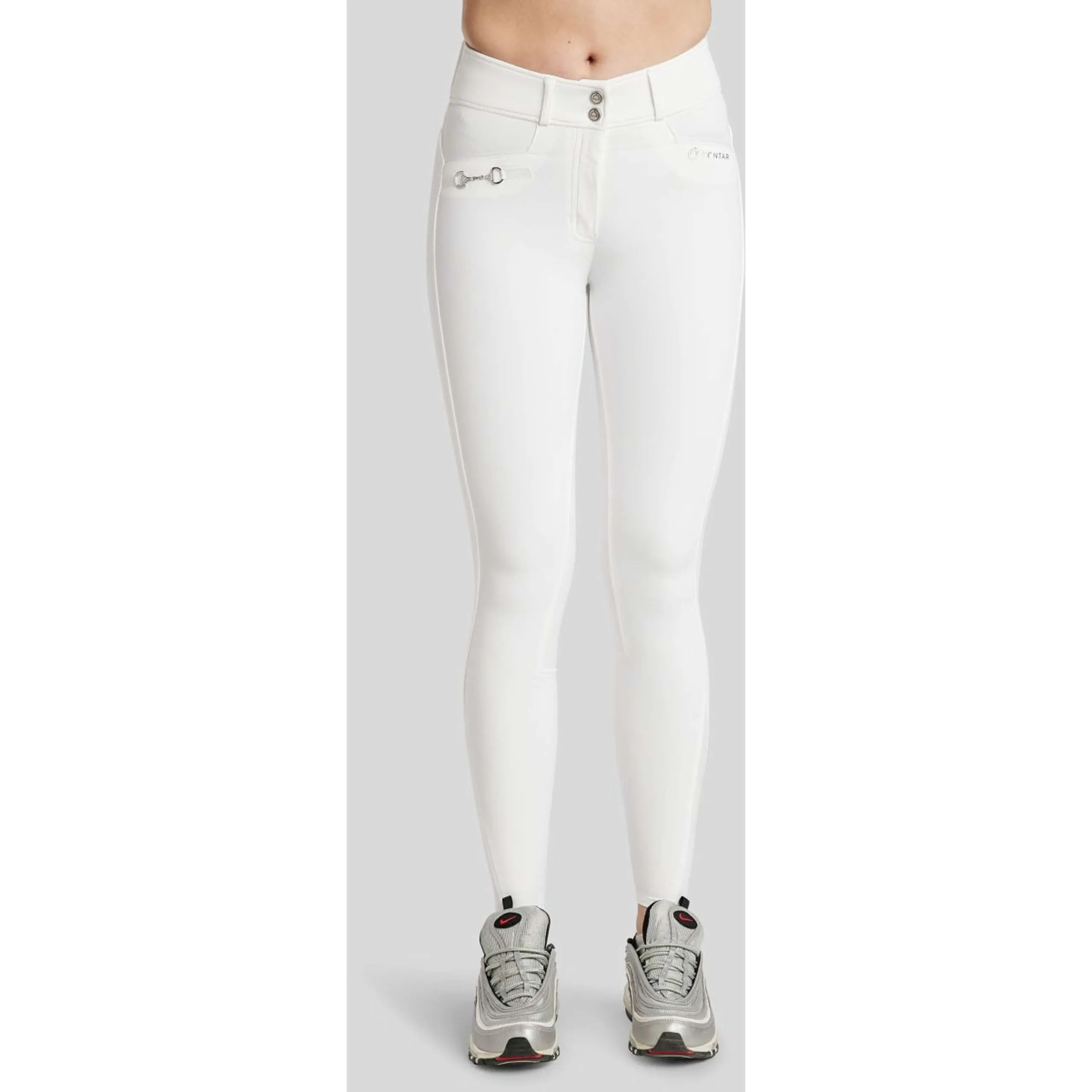 Montar Pantalon d'Équitation Molly Highwaist Full Grip Blanc