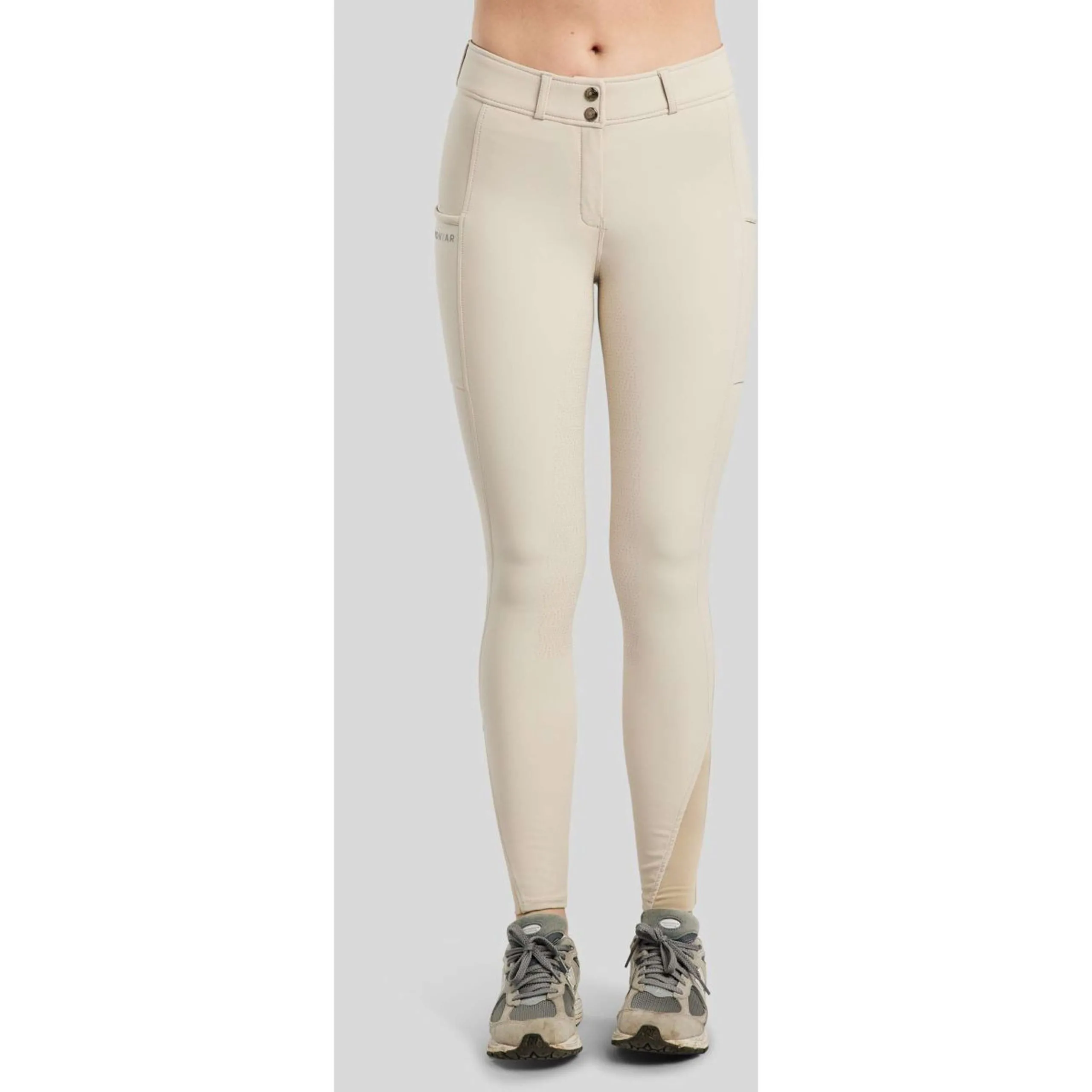 Montar Pantalon d'Équitation Megan Full Grip Gris Argent