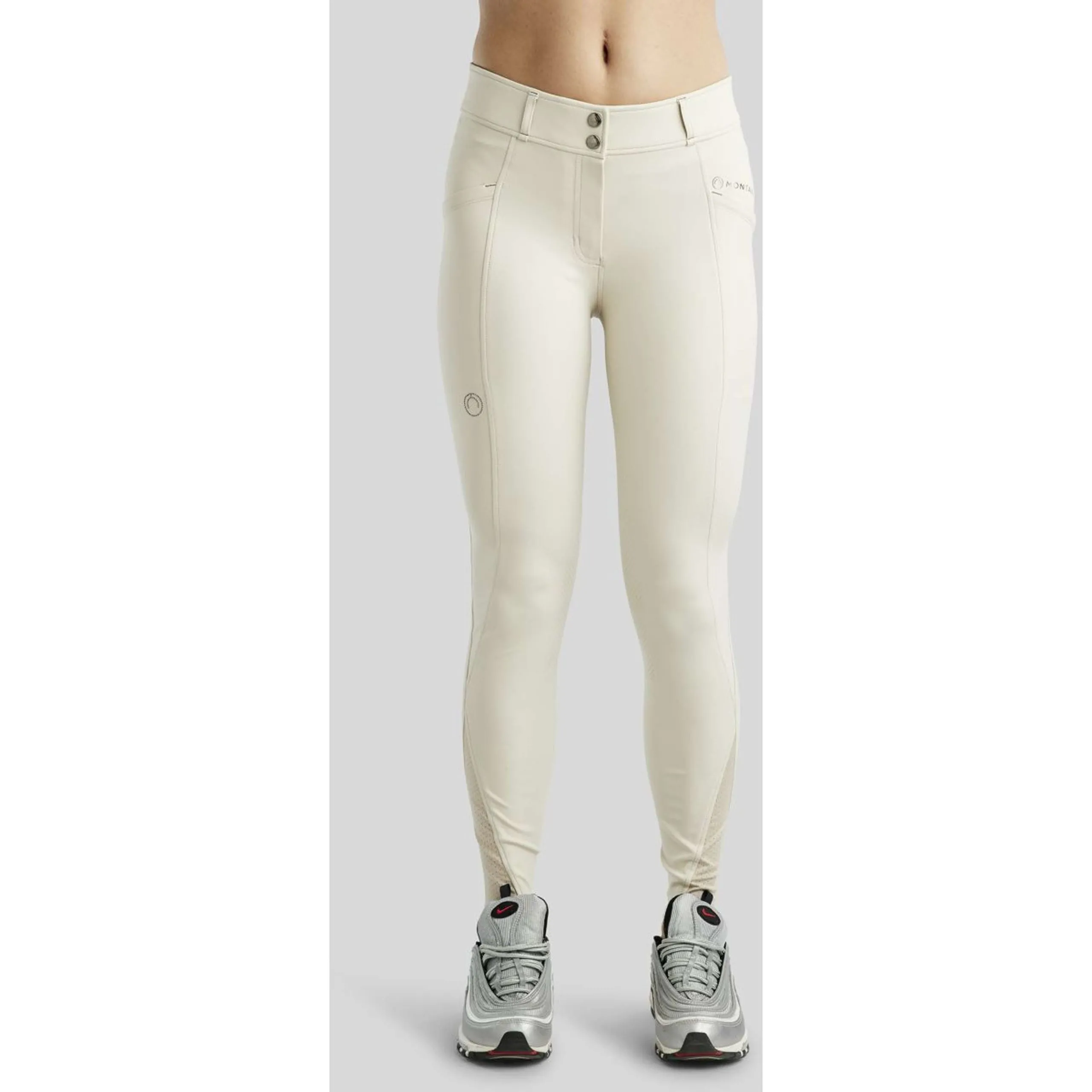 Montar Pantalon d'Équitation MoZida Full Grip Vert clair