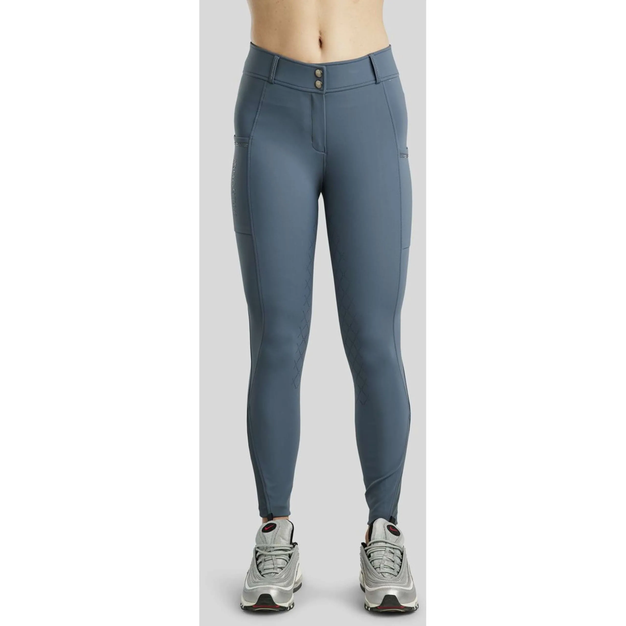 Montar Pantalon d'Équitation MoMaggie Full Grip Ardoise foncé