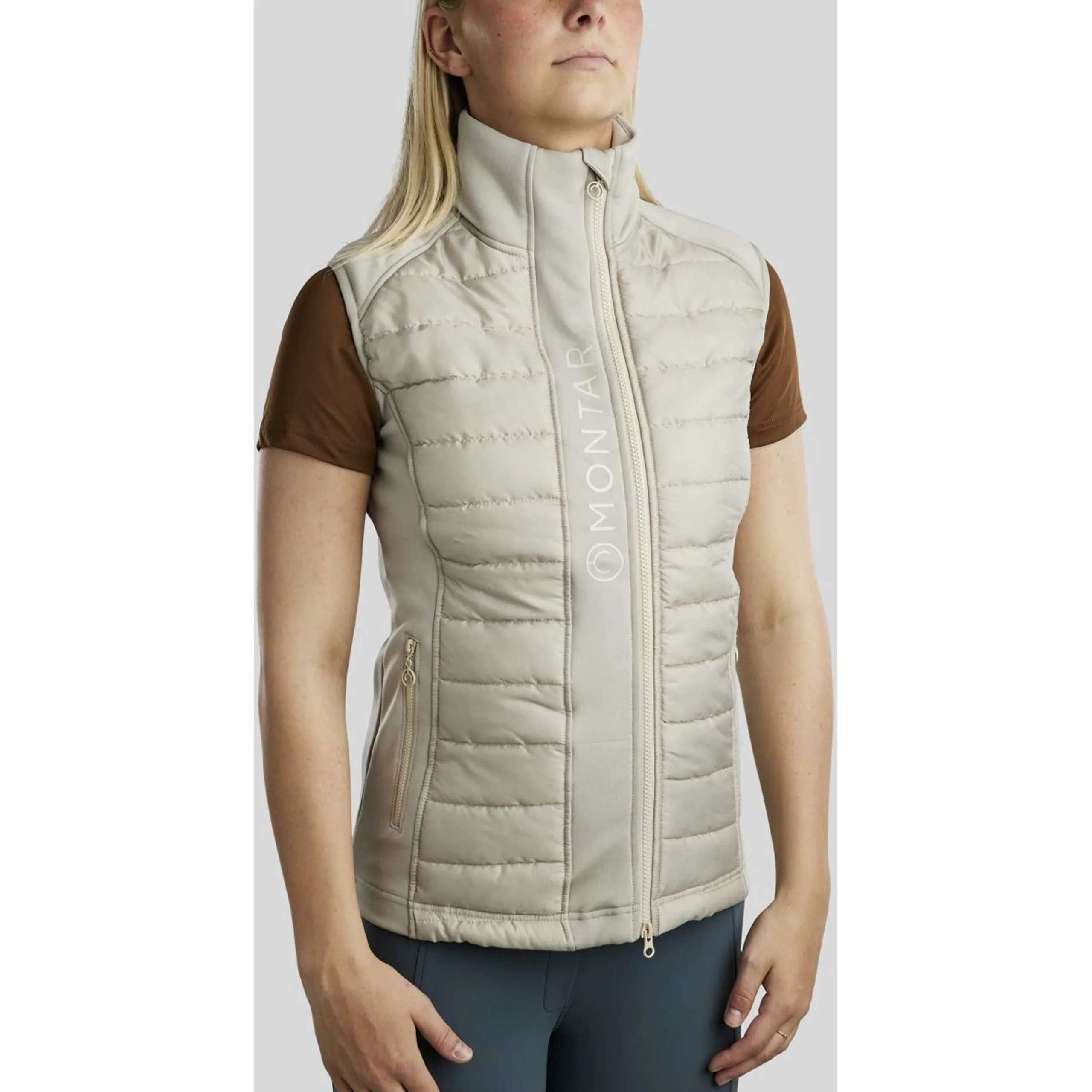 Montar Gilet Sans Manches Emma Quilt Gris Argent