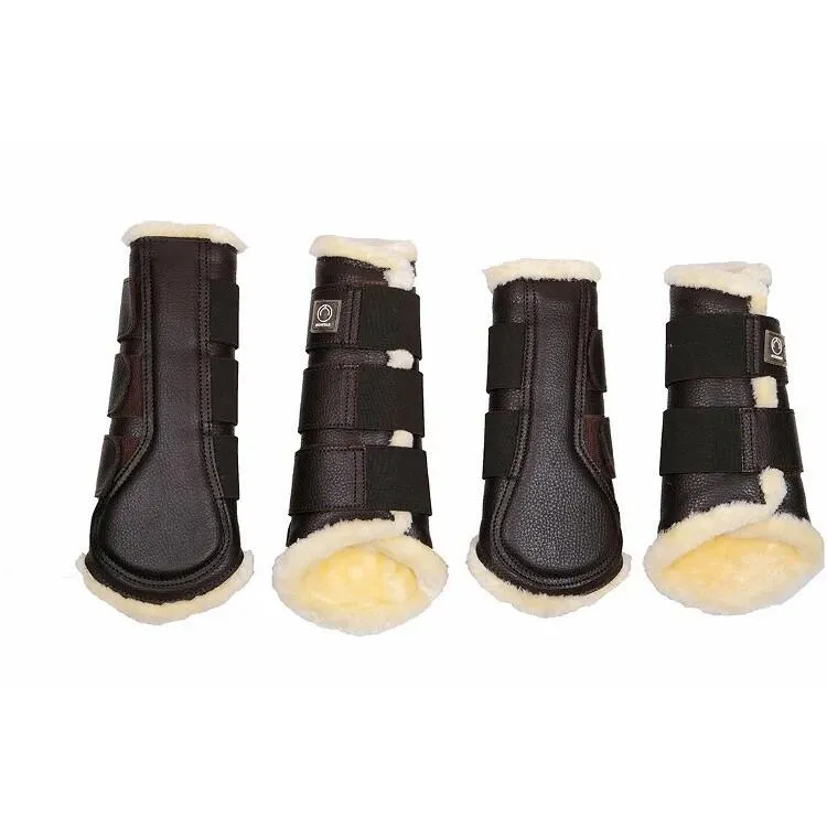 Guêtres fermées pour cheval en cuir Tech