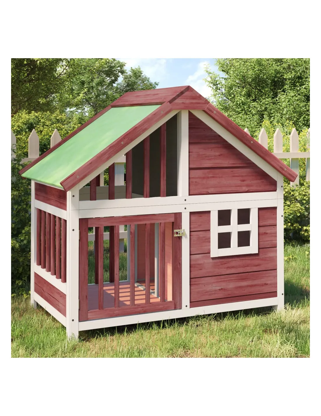 Niche pour Chien En Bois De Pin 96x60,5x87 cm