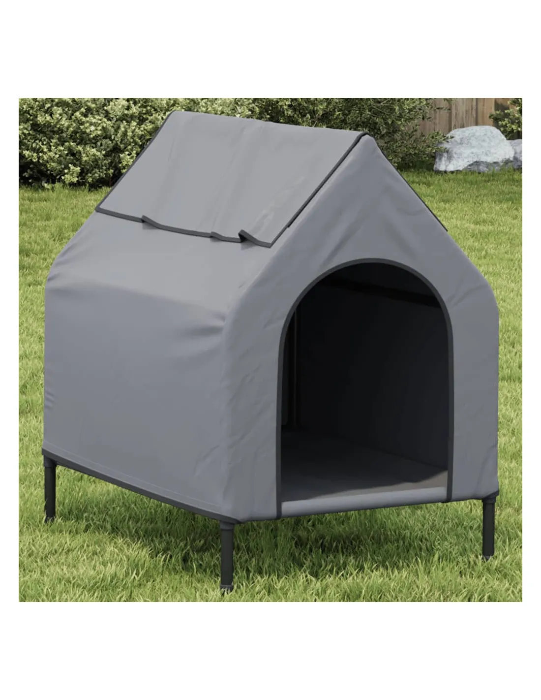 Niche Pour Chien Gris Clair en Tissu Oxford