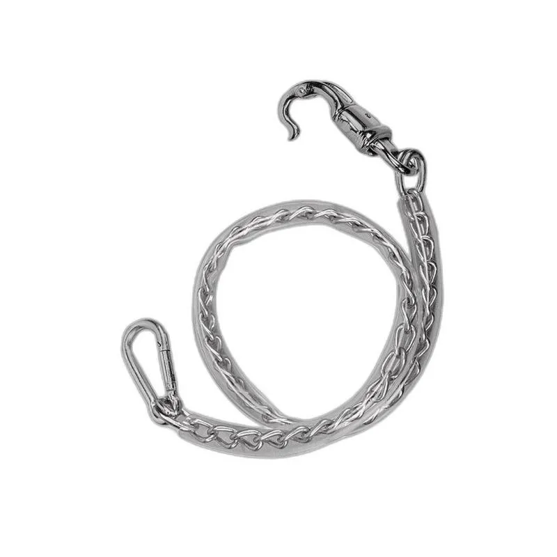 Longe en chaîne et plastique transparent