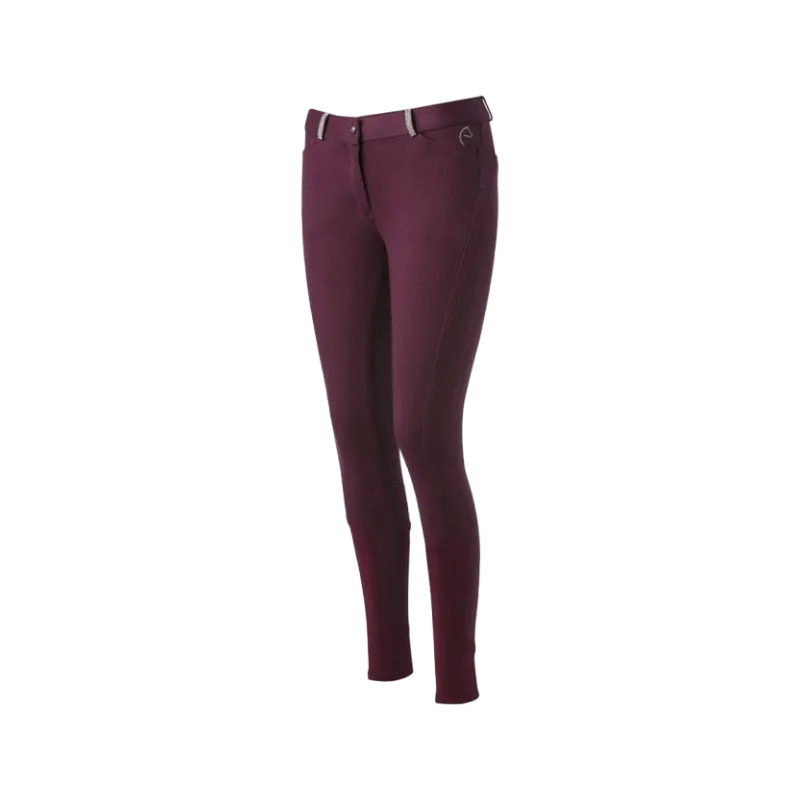 Equithème - Pantalon d'équitation femme Glam prune