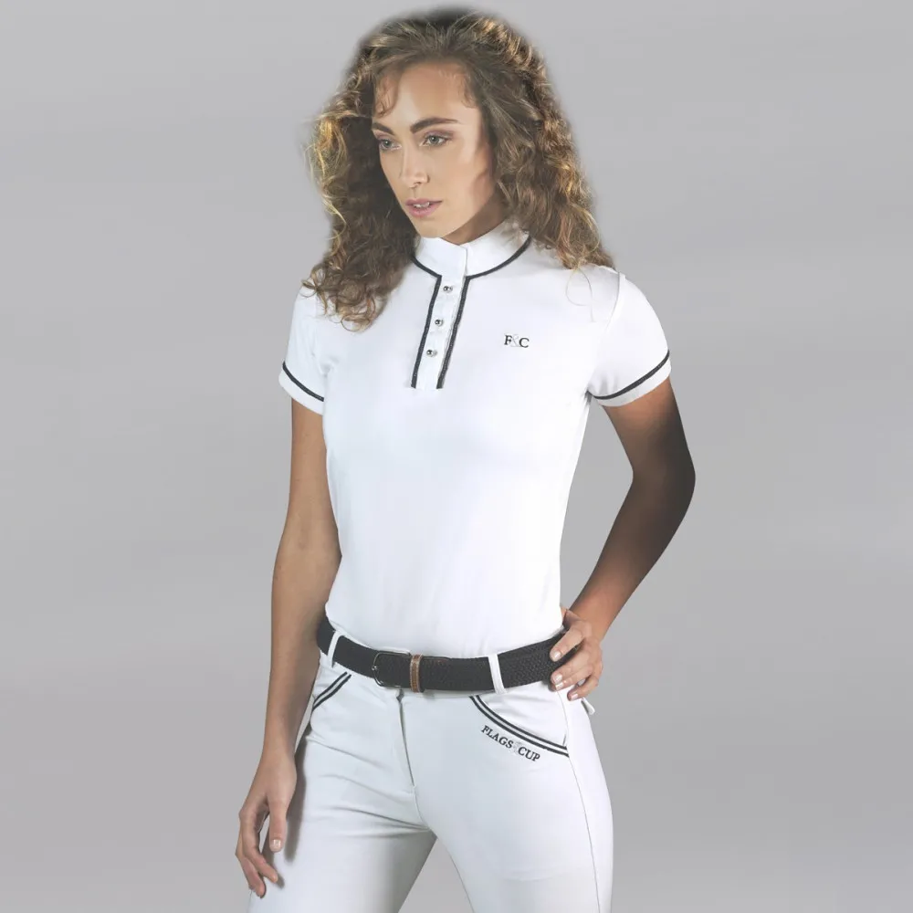 Polo Candiba femme manches courtes Flags & Cup