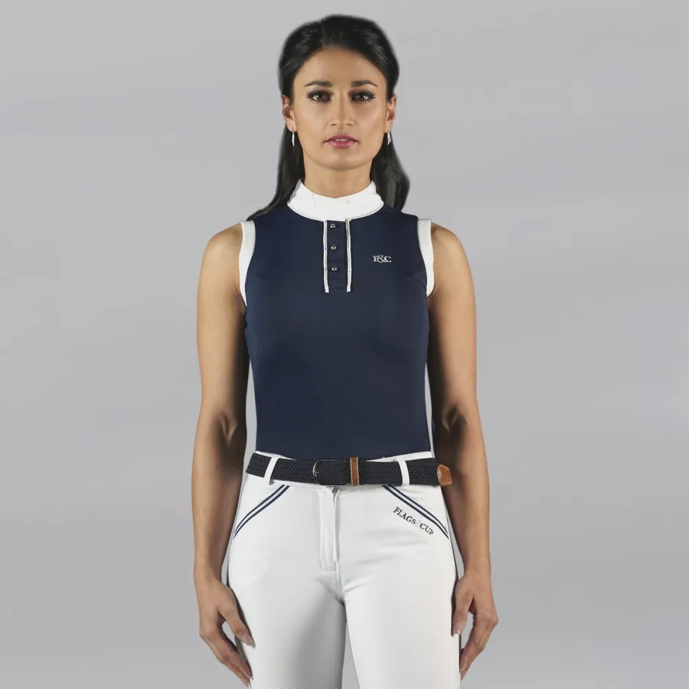 Polo CANDIBA femme sans manches Flags & Cup