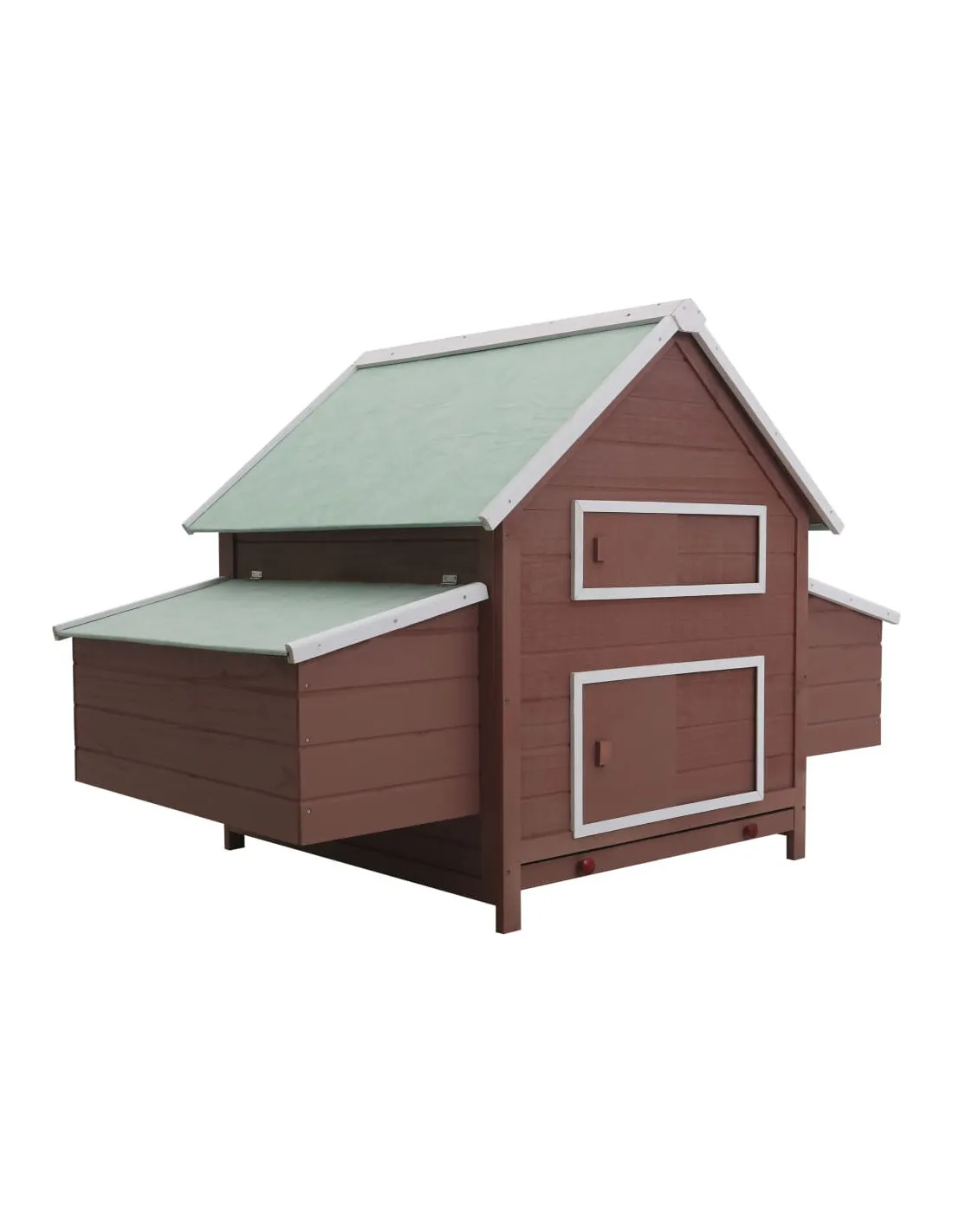 Poulailler avec Pondoirs Bois de Pinède Marron 157x97x110 cm