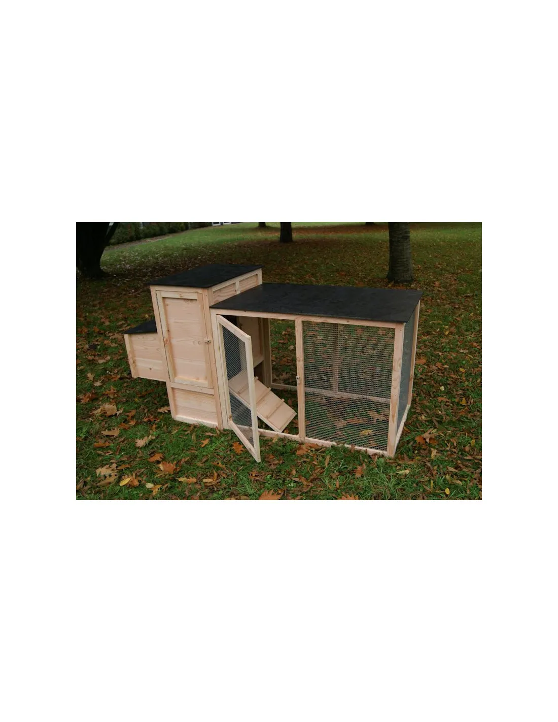 Poulailler Cercier 2 à 4 poules en Douglas Poulailler avec Enclos FABRICATION FRANCE