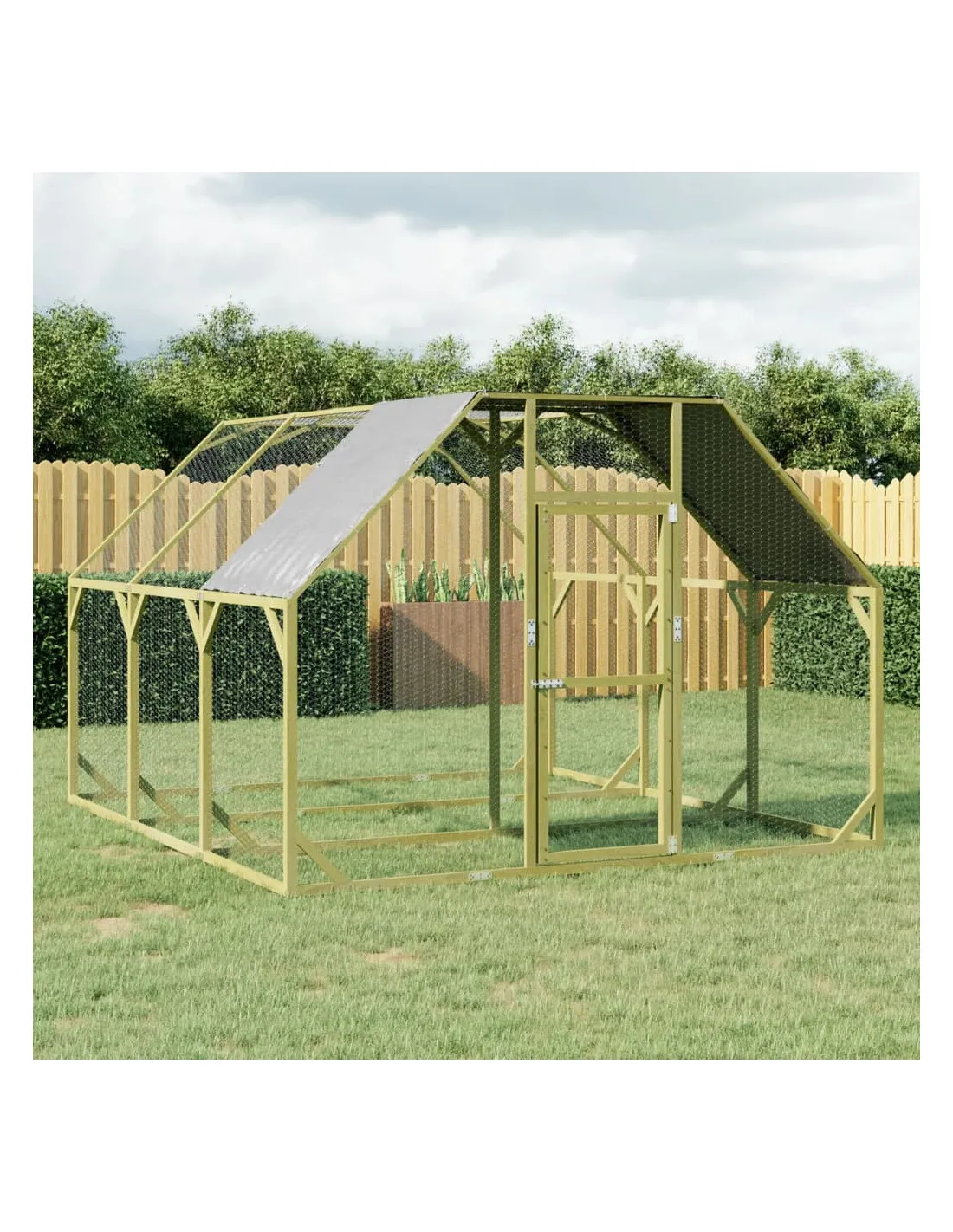 Poulailler Enclos Parc Poules Extérieur 268 x 400 x 190 cm Bois