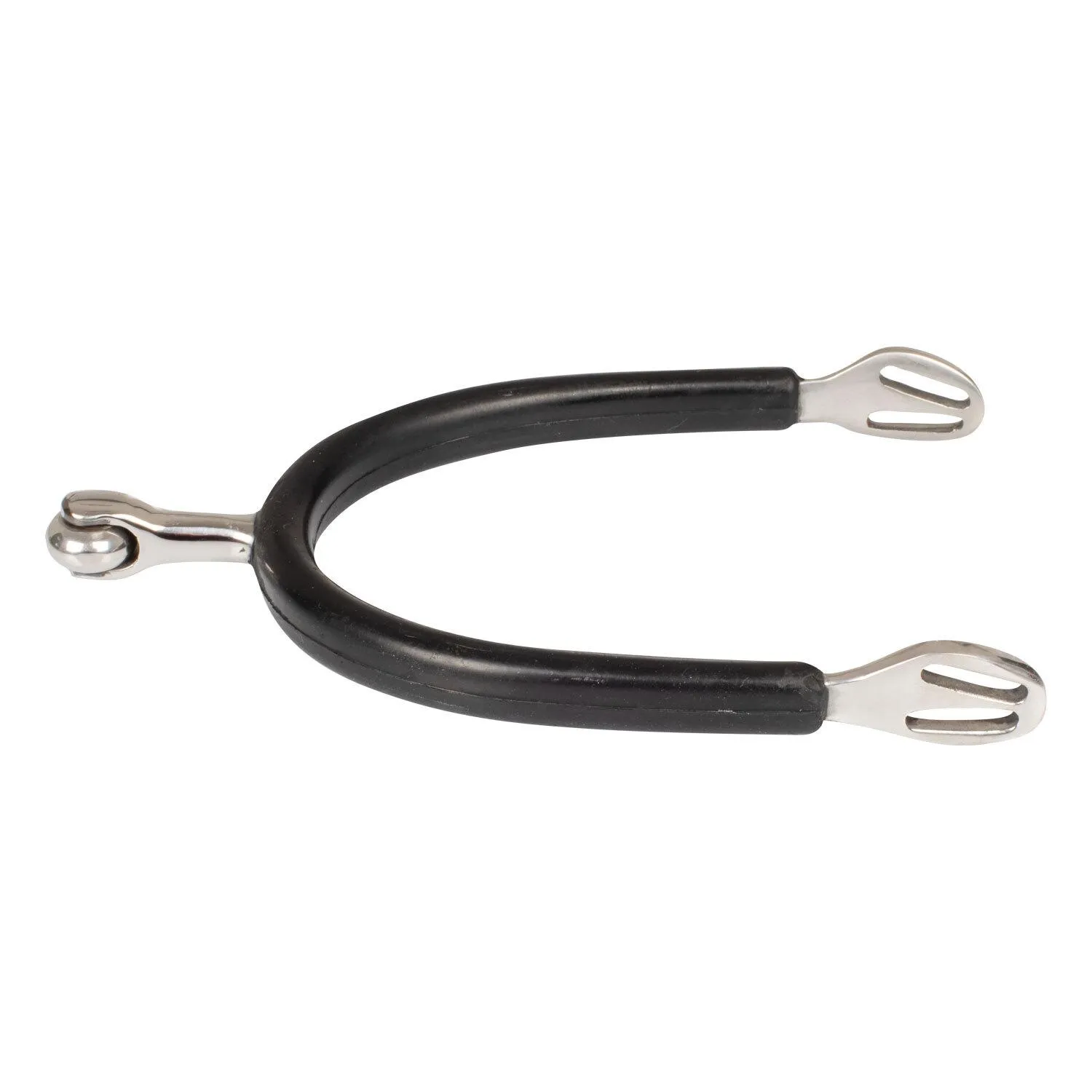 Éperons pour cheval à bille ronde recouverts de caoutchouc