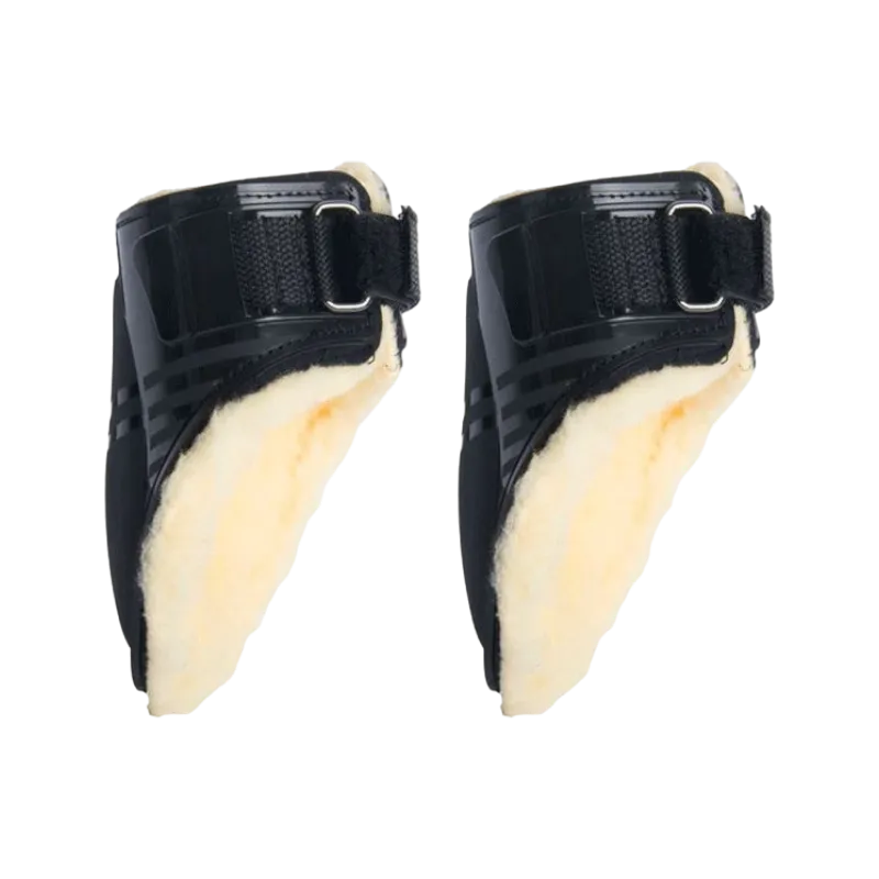 TdeT - Protèges boulet doublé mouton synthétique noir