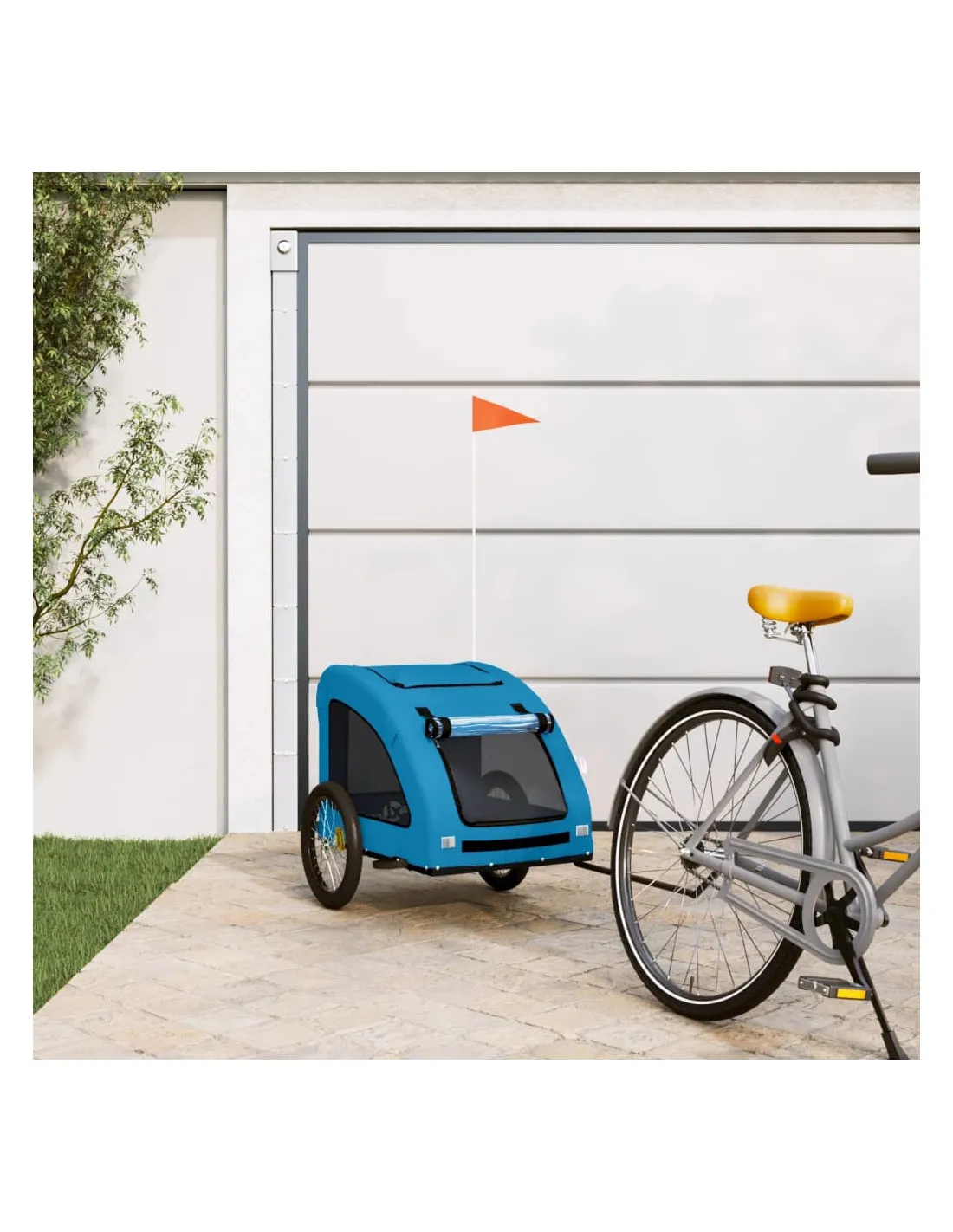 Remorque Vélo Animaux Bleu 137 x 68 x 72 cm