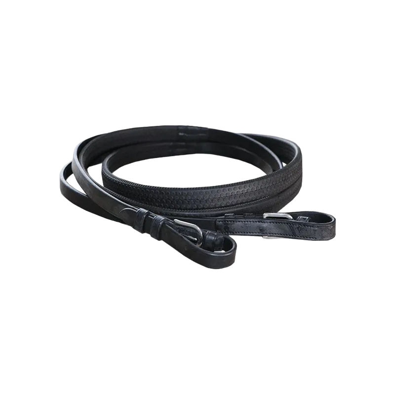 Canter - Rênes de cheval caoutchouc 16mm Noir
