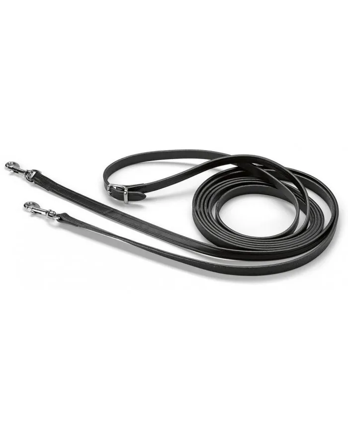 Rênes de retour Equipe en cuir lisse avec mousquetons pivotants