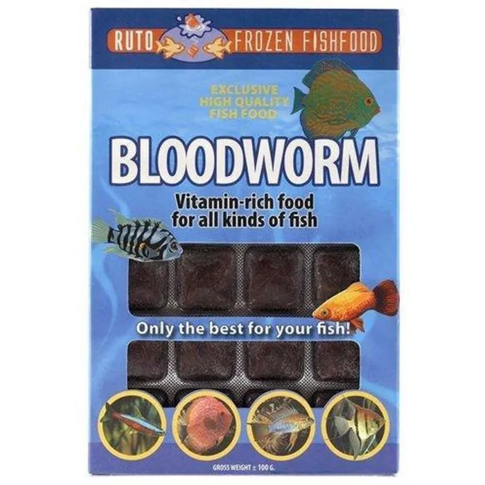 Ruto Larves de Moustiques Rouges Aliments Surgelés pour des Poissons 100g