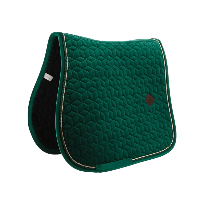 Kentucky Horsewear - Tapis de selle Velvet Jumping Vert Foncé