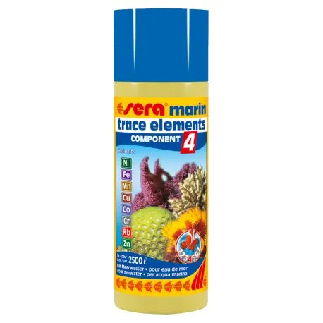Sera marin component 4 trace elements kationics 250ml apporte des oligo-éléments essentiels.