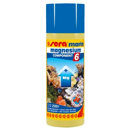 Sera marin component 6 magnesium 250ml contient du magnésium, un élément essentiel.