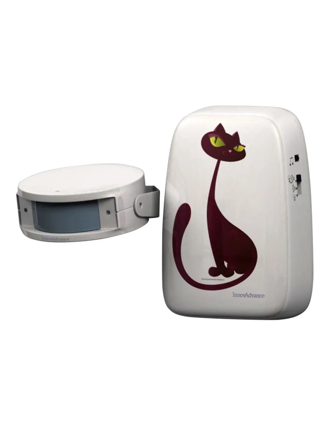 Sonnette D'entrée De Chat Sans Fil 50 m Blanc