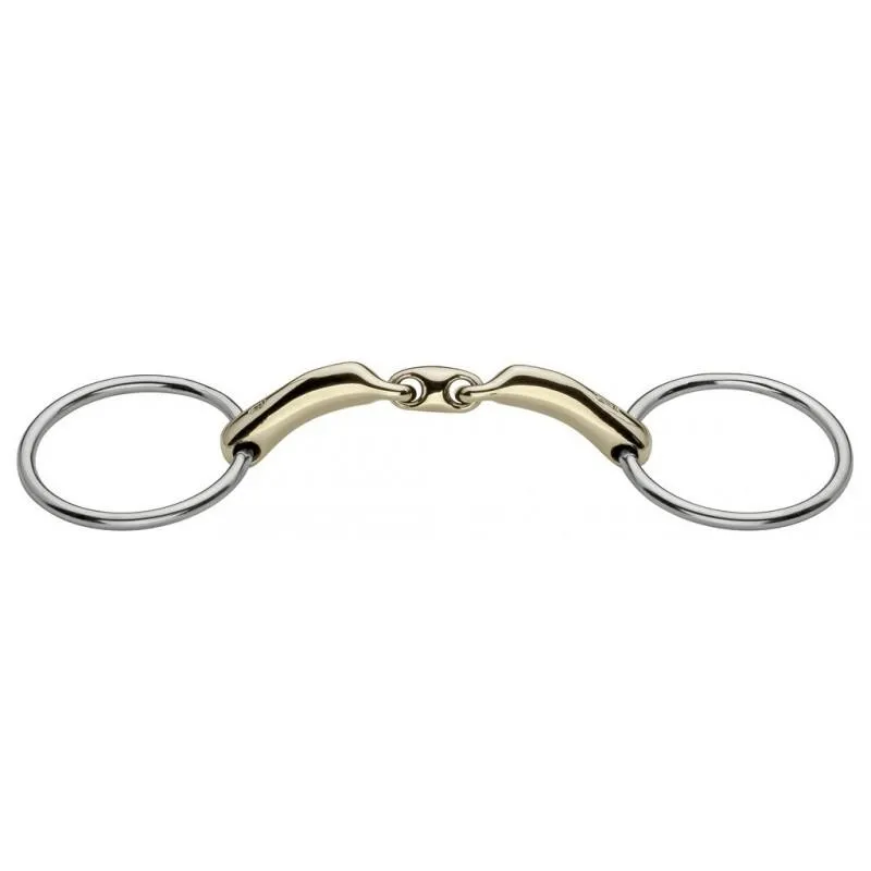 Mors 2 anneaux double brisure pour cheval Novocontact