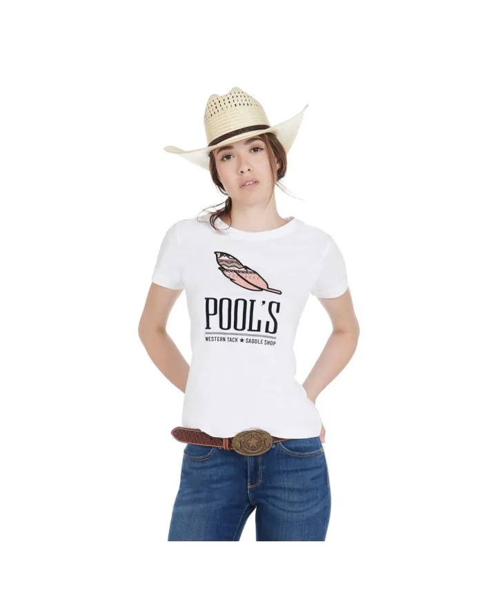 T-shirt Donna Slim Fit Con Stampa Piuma