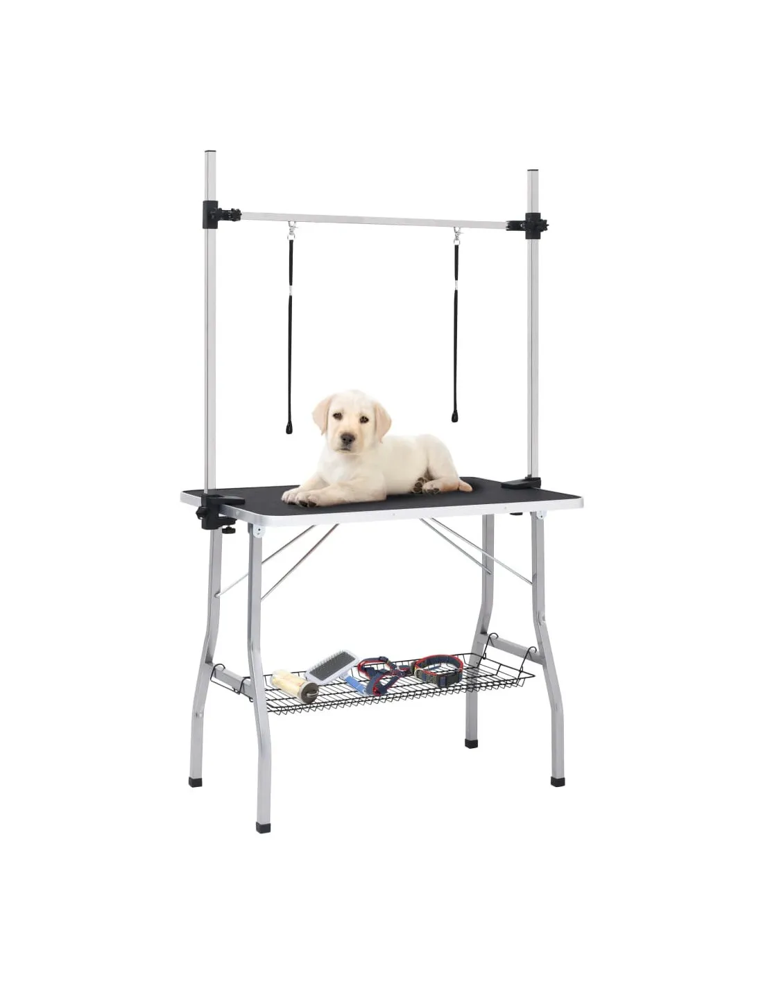 Table De Toilettage 90 x 60 x 76 cm Réglable Avec Panier