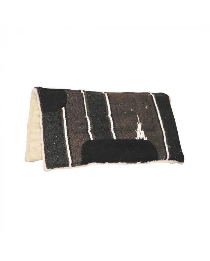 Tapis de Selle Burioni Tapis de selle Western Import, Tissu Navajo Et Fourrure Synthétique, Renforts Cuir