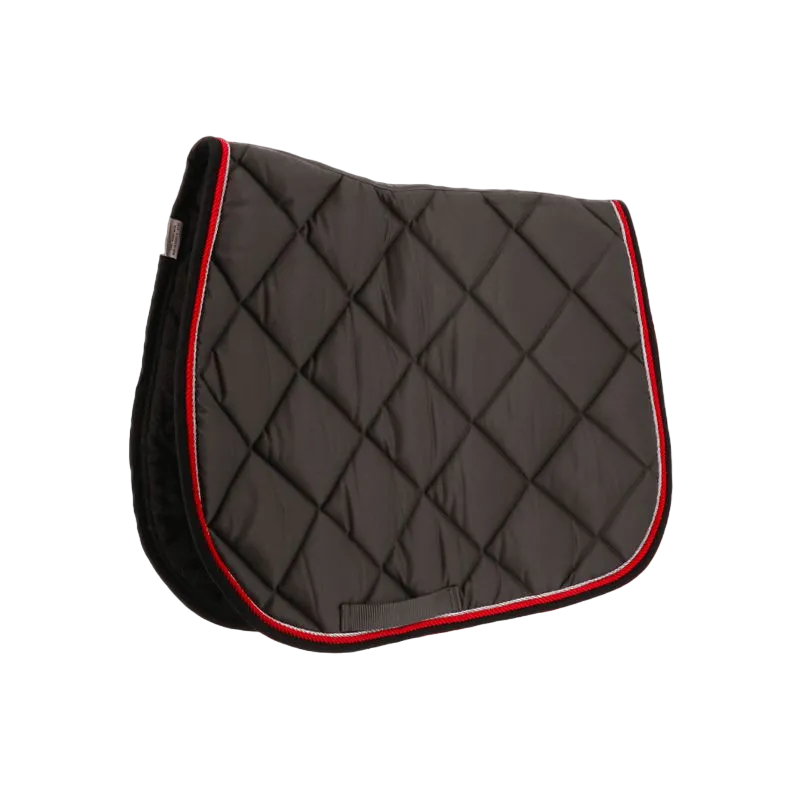 Privilège Equitation - Tapis de selle Palm Beach gris/ argent/ rouge