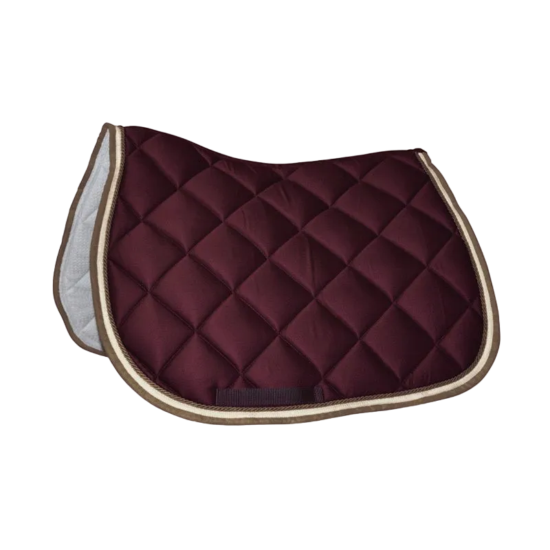 Privilège Equitation - Tapis de selle Del Mar bordeaux/taupe