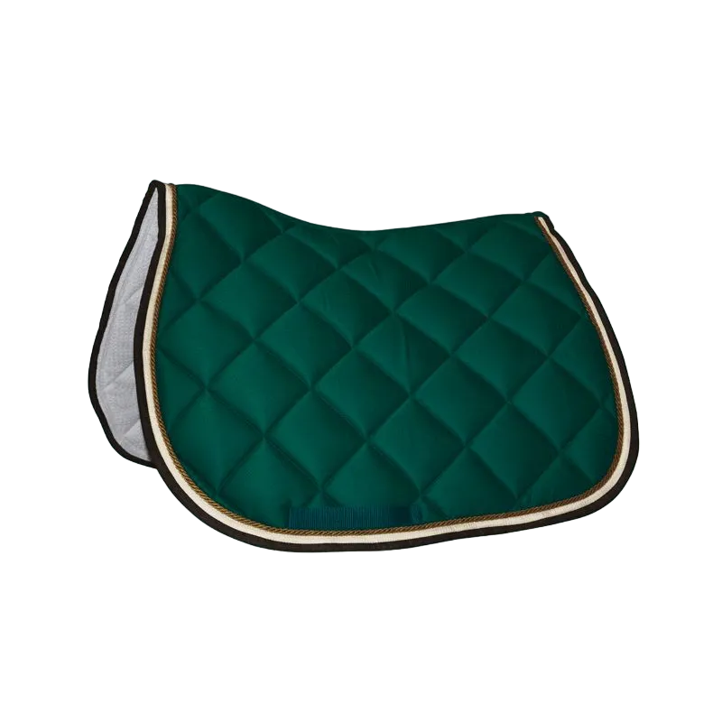 Privilège Equitation - Tapis de selle Del Mar vert forêt/or