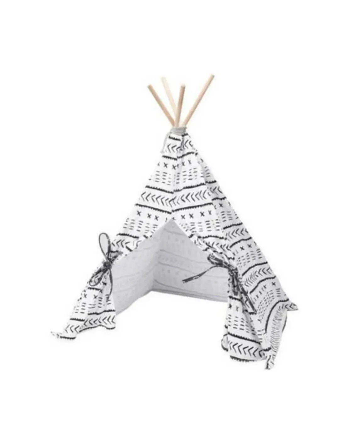 Tente Tipi Animaux Toile 56x56x74 cm