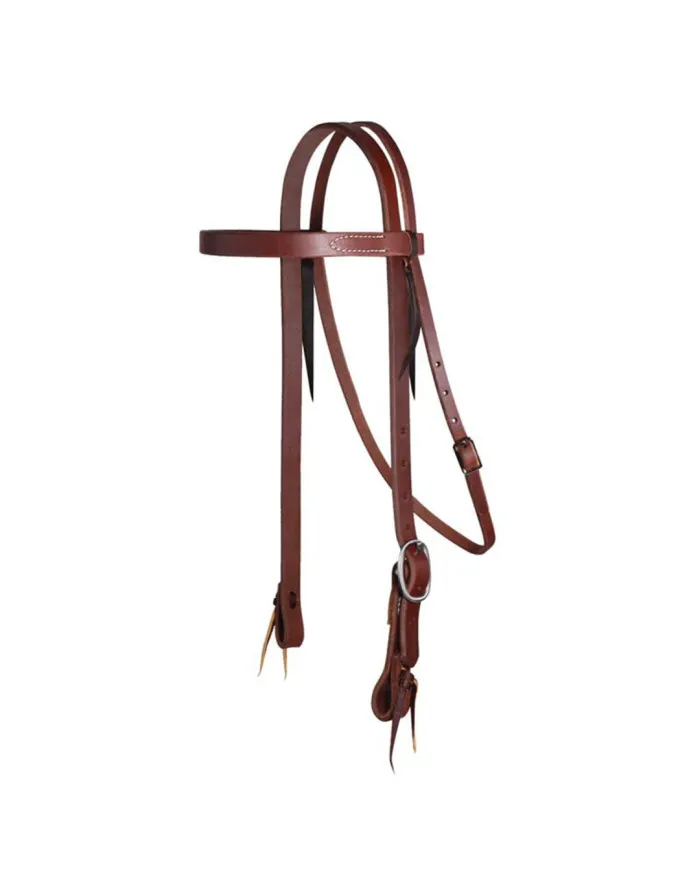 Testiera Western in Cuoio Ingrassato Da 3/4"