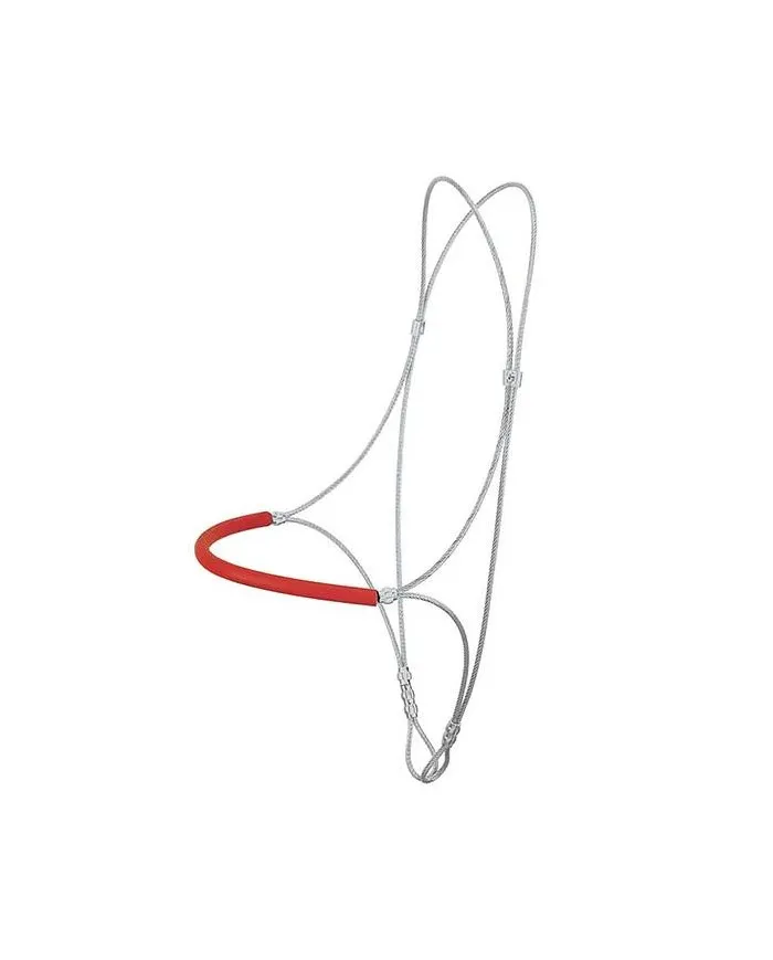 Tête de câble en acier recouverte de vinyle 3/16'' inférieure avec protection en caoutchouc