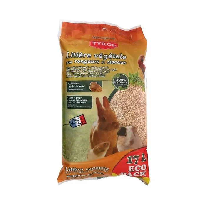 Tyrol Litière Végétale pour Rongeurs et Oiseaux 17l