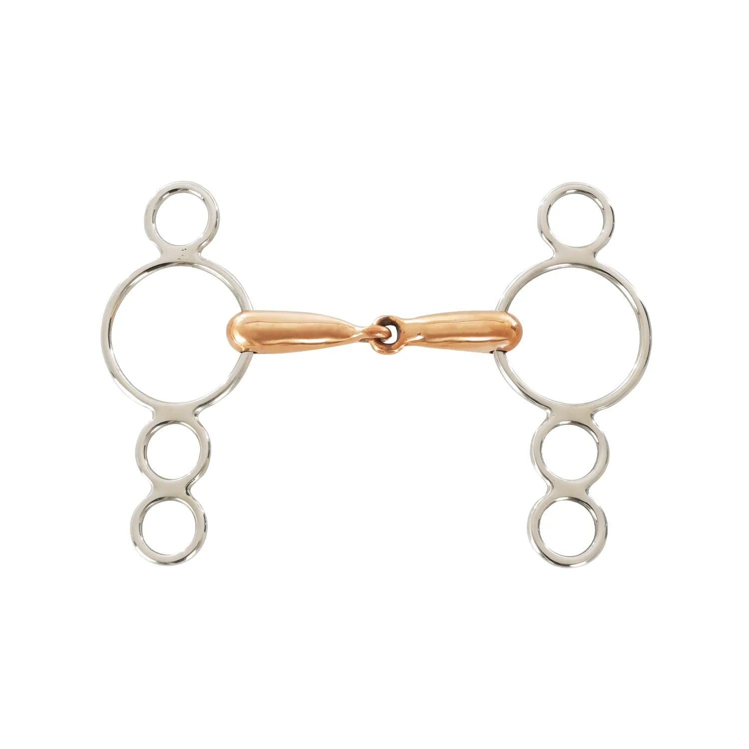 Mors pessoa à 4 anneaux pour poney en cuivre