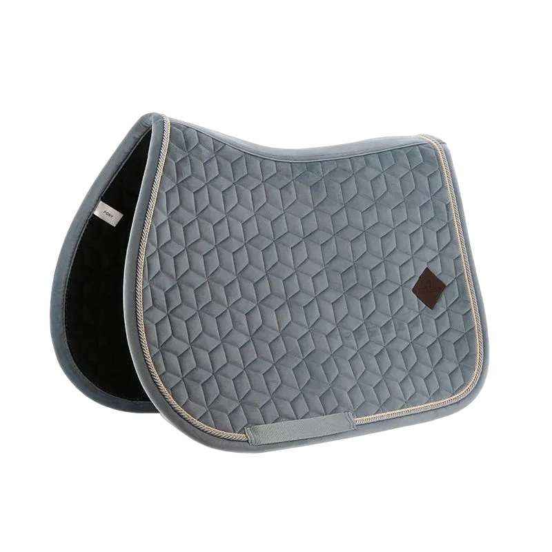 Kentucky Horsewear - Tapis de selle Velvet Jumping Bleu Clair pour minis