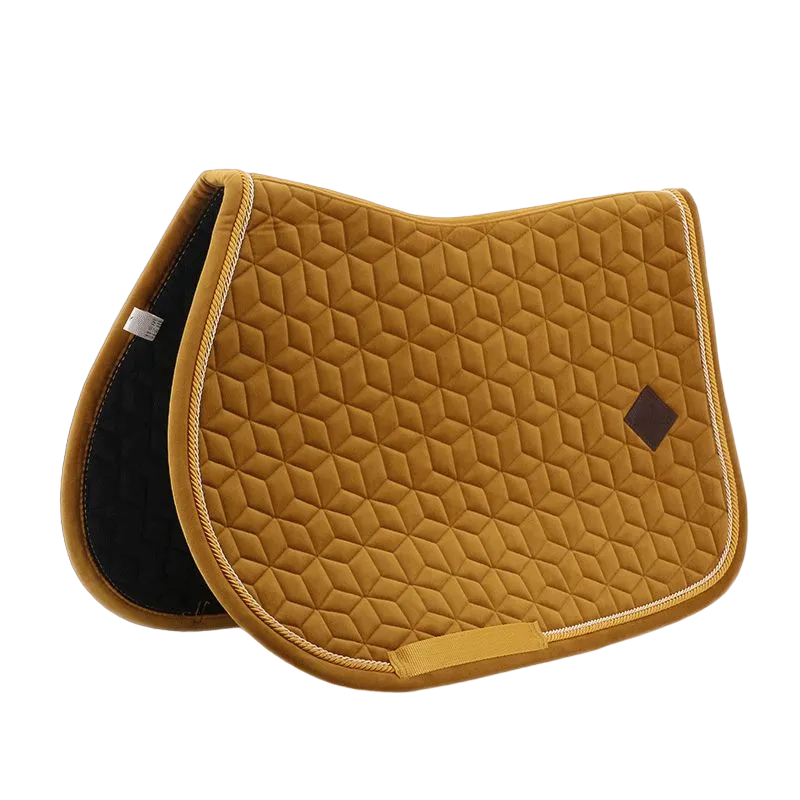 Kentucky Horsewear - Tapis de selle Velvet Jumping Moutarde pour minis