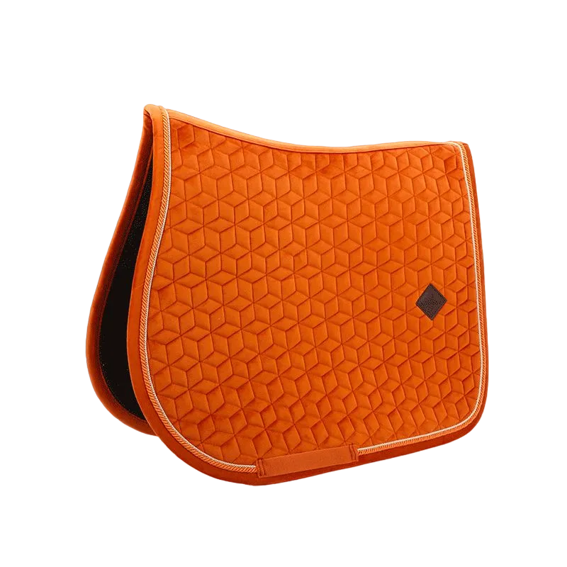 Kentucky Horsewear - Tapis de selle Velvet Jumping Orange