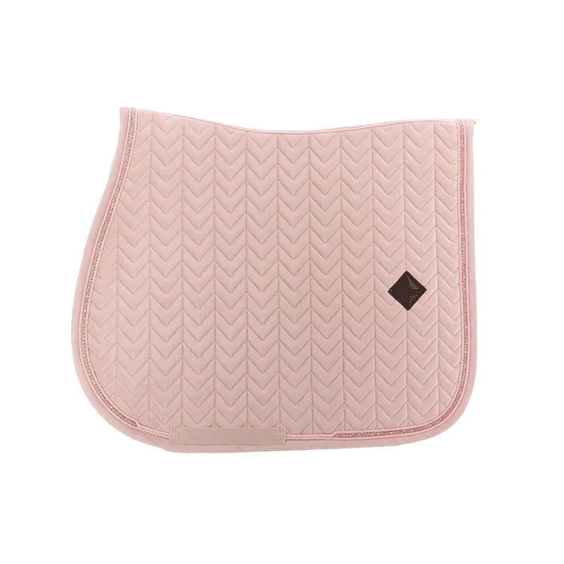 Kentucky Horsewear - Tapis de selle Velvet Pearls jumping rose tendre