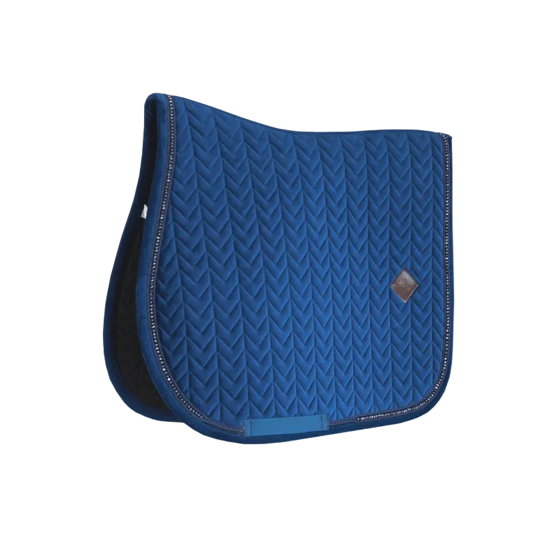 Kentucky Horsewear - Tapis de selle Velvet Pearls jumping marine