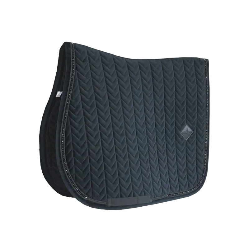 Kentucky Horsewear - Tapis de selle Velvet Pearls jumping noir