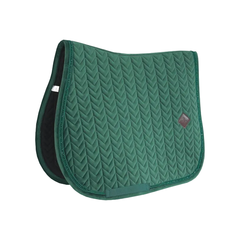 Kentucky Horsewear - Tapis de selle Velvet Pearls vert sapin
