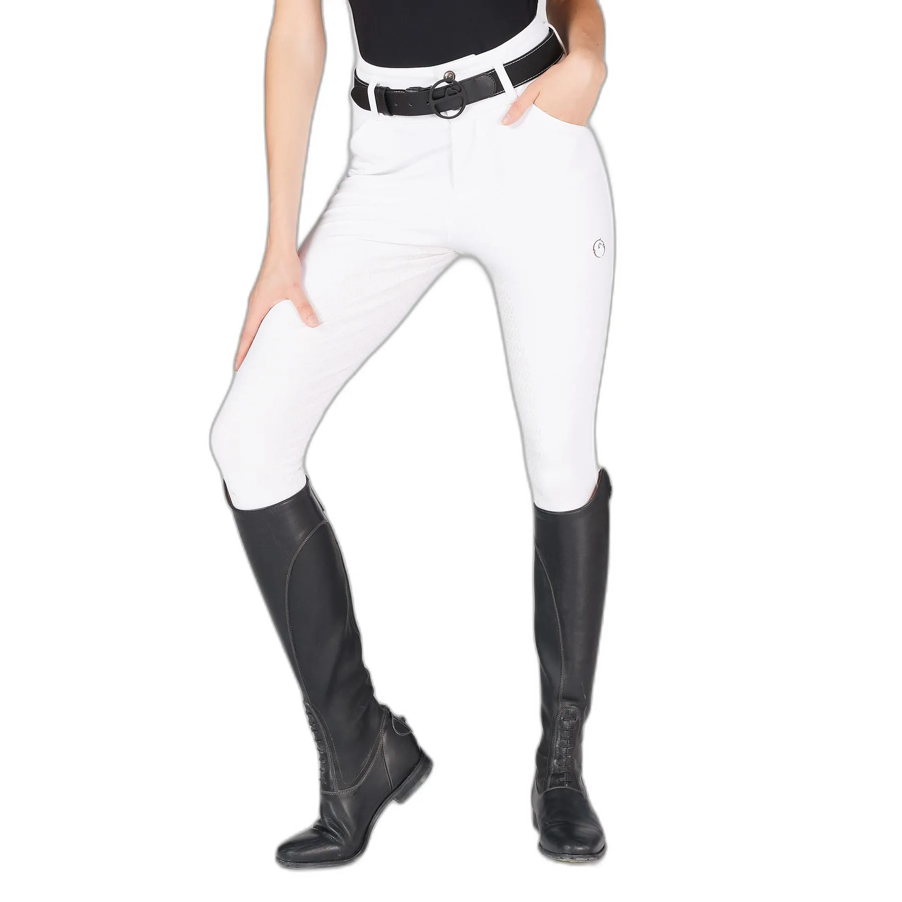 Pantalon de concours équitation full grip femme Movleno V