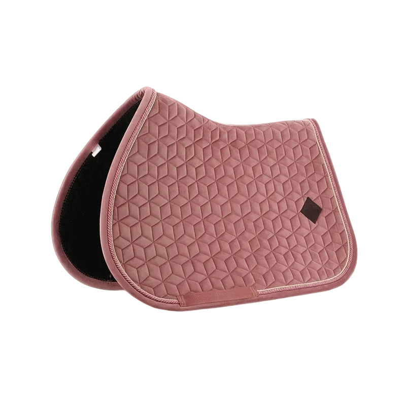 Kentucky Horsewear - Tapis de selle Velvet Jumping Vieux rose pour minis